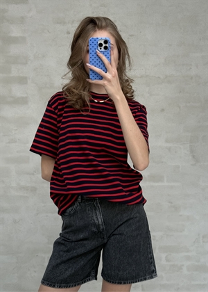Mejse stripe tee Navy/Red Boii Studios 